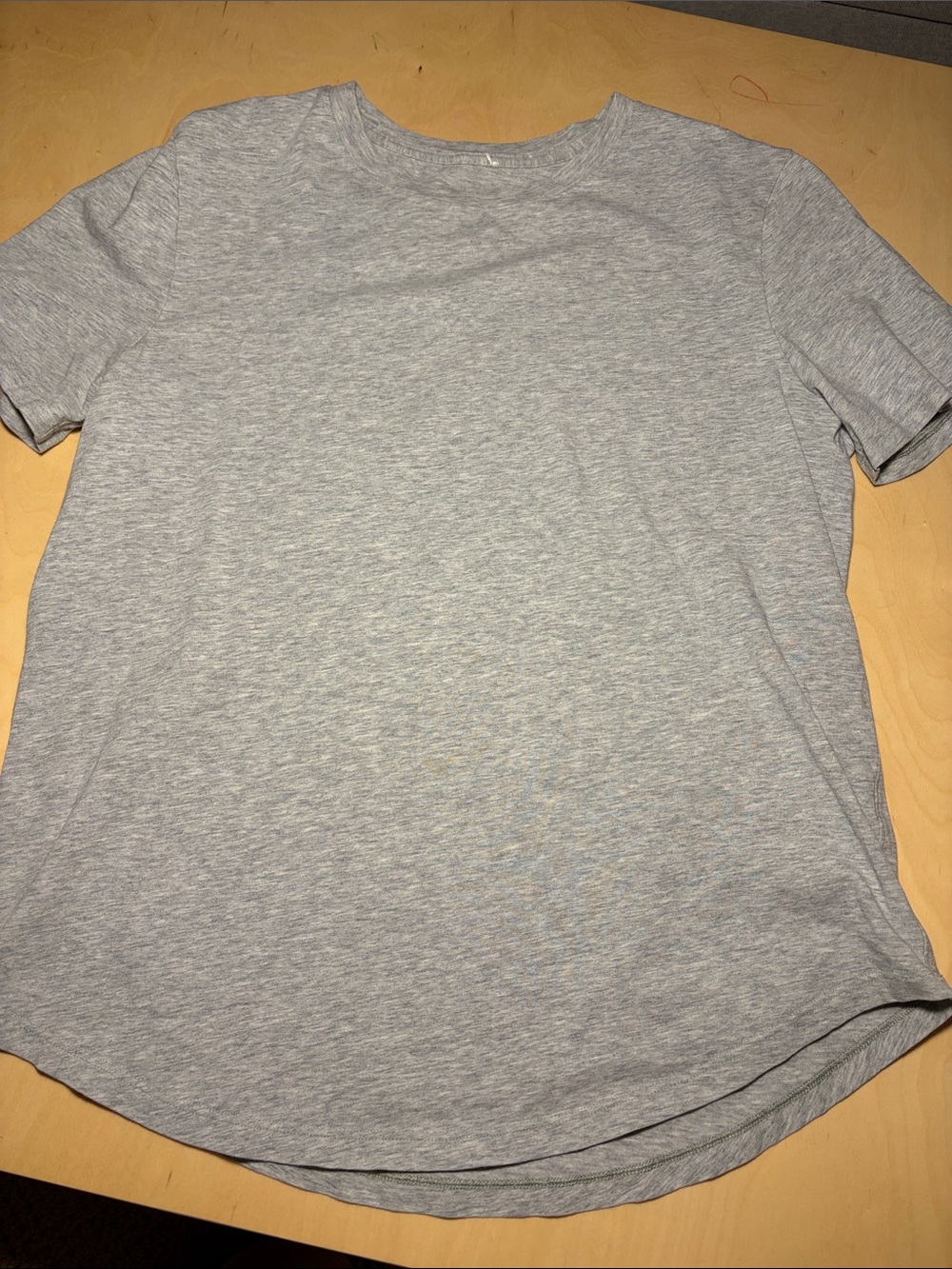Lululemon Light Grey Cotton Blend Crewneck T-Shirt